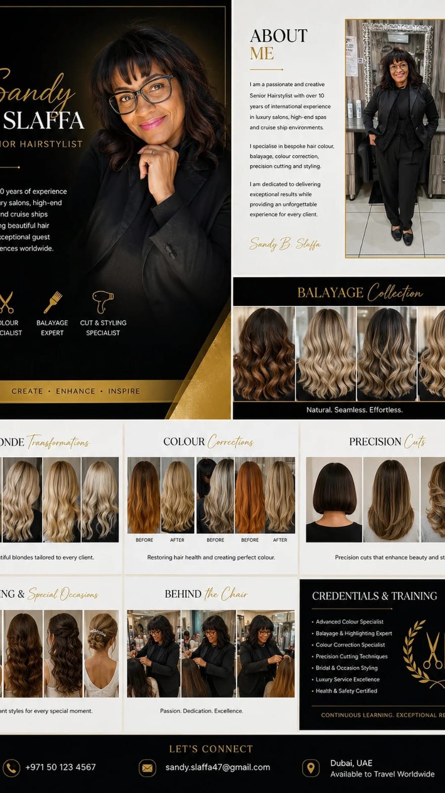 Luxury hairstyling by Sandy B International Hairstylist